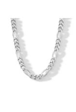 STERLING SILVER FIGARO CHAIN -22"