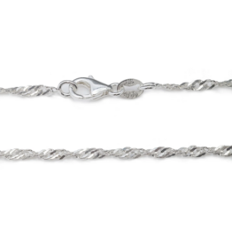 STERLING SILVER SINGAPORE CHAIN -16'