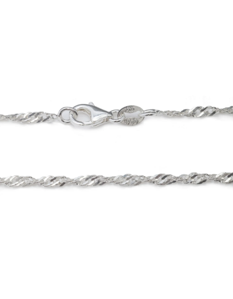STERLING SILVER SINGAPORE CHAIN -16'