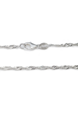 STERLING SILVER SINGAPORE CHAIN -18"