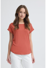 PAMILA T SHIRT - MARSALA - COTTON BLND