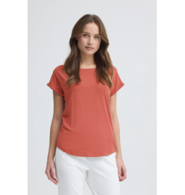PAMILA T SHIRT - MARSALA - COTTON BLND
