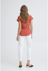 PAMILA T SHIRT - MARSALA - COTTON BLND