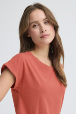 PAMILA T SHIRT - MARSALA - COTTON BLND