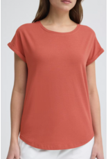 PAMILA T SHIRT - MARSALA - COTTON BLND