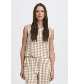 FALAKKA ONECK TOP - WOODSMOKE - LINEN BLND