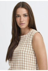 FALAKKA ONECK TOP - WOODSMOKE - LINEN BLND