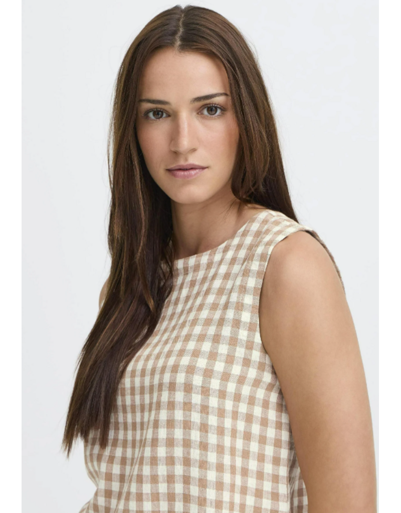 FALAKKA ONECK TOP - WOODSMOKE - LINEN BLND