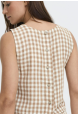 FALAKKA ONECK TOP - WOODSMOKE - LINEN BLND