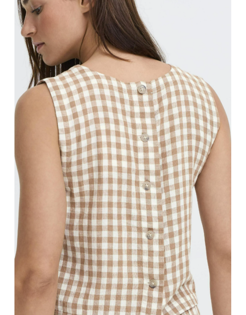 FALAKKA ONECK TOP - WOODSMOKE - LINEN BLND