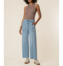 KUT MEG HIGH RISE WIDE LEG IN TONE WASH
