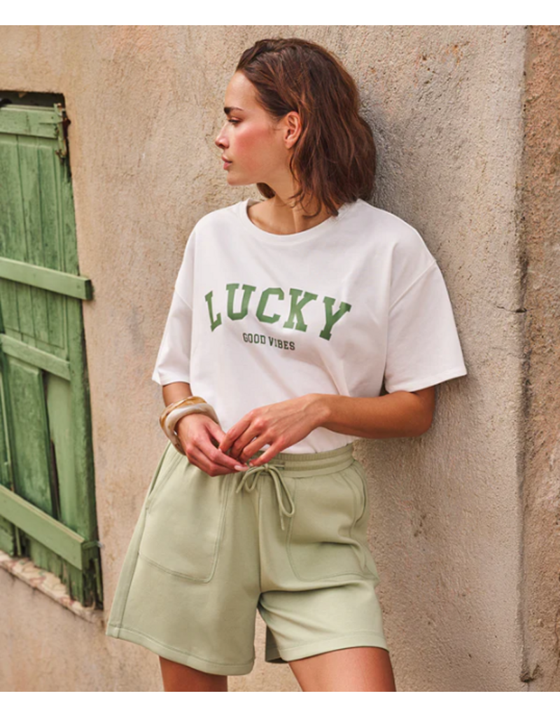COTTON LUCKY GOOD VIBES TEE SHIRT