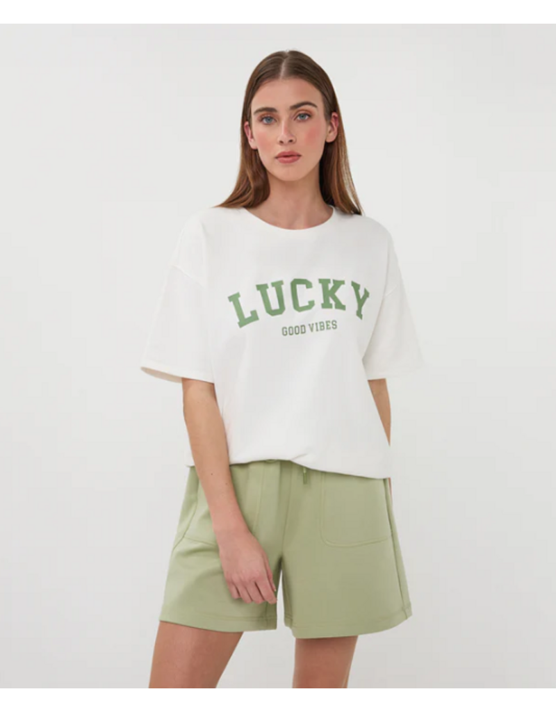 COTTON LUCKY GOOD VIBES TEE SHIRT