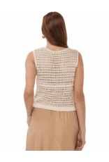 GILET COTTON CROCHET VEST - NATURAL