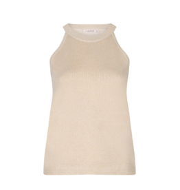 HALTER TOP LUREX - SAND