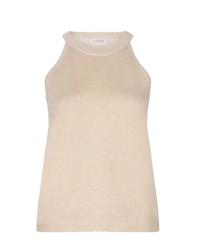HALTER TOP LUREX - SAND