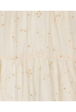 COTTON EMBROIDERED SEQUINS DRESS - LIGHT SAND