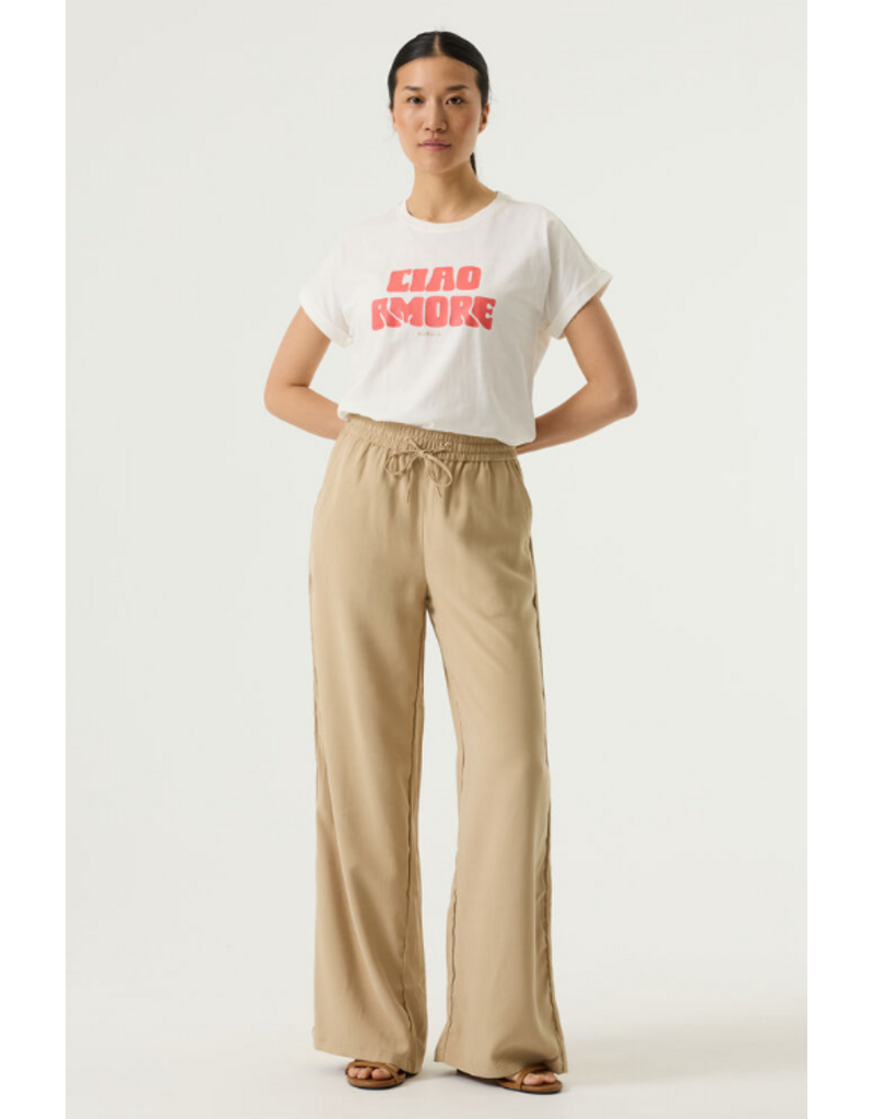 COTTON CIAO AMORE TEE SHIRT - OFF WHITE