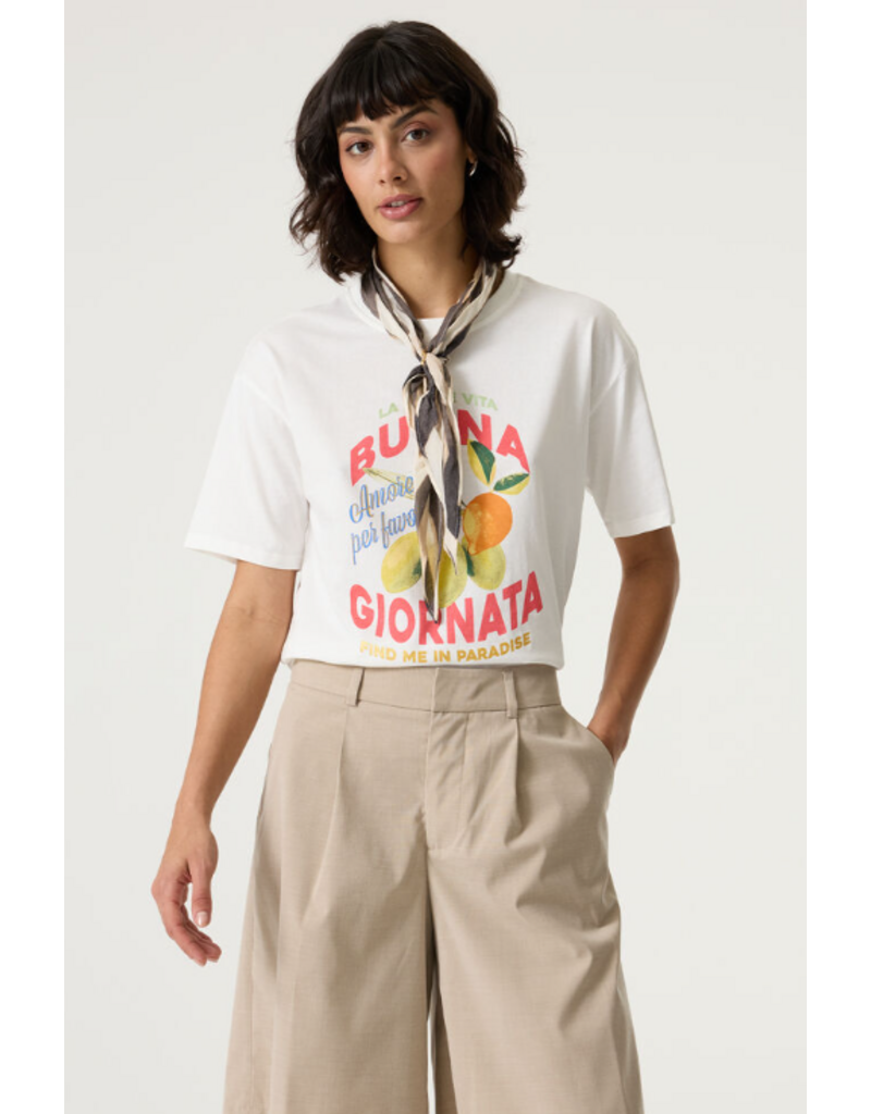 COTTON BUONA GIORNATA TEE SHIRT - OFF WHITE