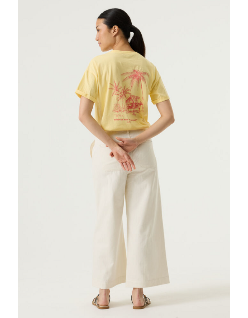 COTTON ALOHA PARADISE TEE SHIRT - YELLOW