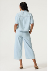 COTTON WIDE LEG DENIM - MORNING BLUE