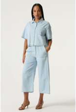 COTTON WIDE LEG DENIM - MORNING BLUE