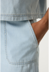 COTTON WIDE LEG DENIM - MORNING BLUE