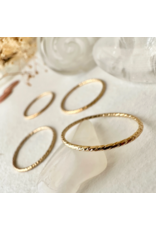 PIKA & BEAR NICKS TEXTURED RING - GOLD