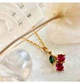 PIKA & BEAR POMONA CHERRY CHARM NECKLACE