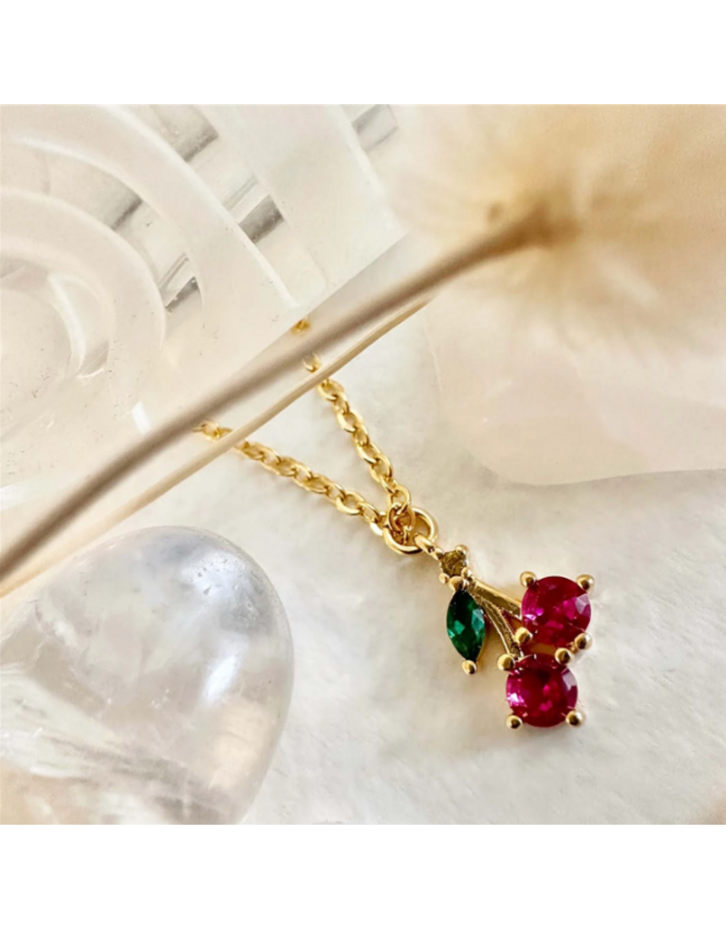 PIKA & BEAR POMONA CHERRY CHARM NECKLACE