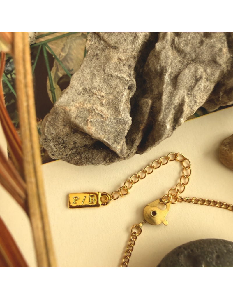 PIKA & BEAR ANEMONE CHARM NECKLACE GOLD