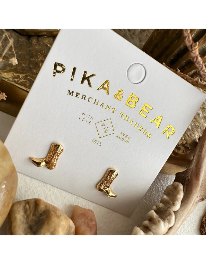 PIKA & BEAR DOLLY COWBOY BOOT EARRINGS