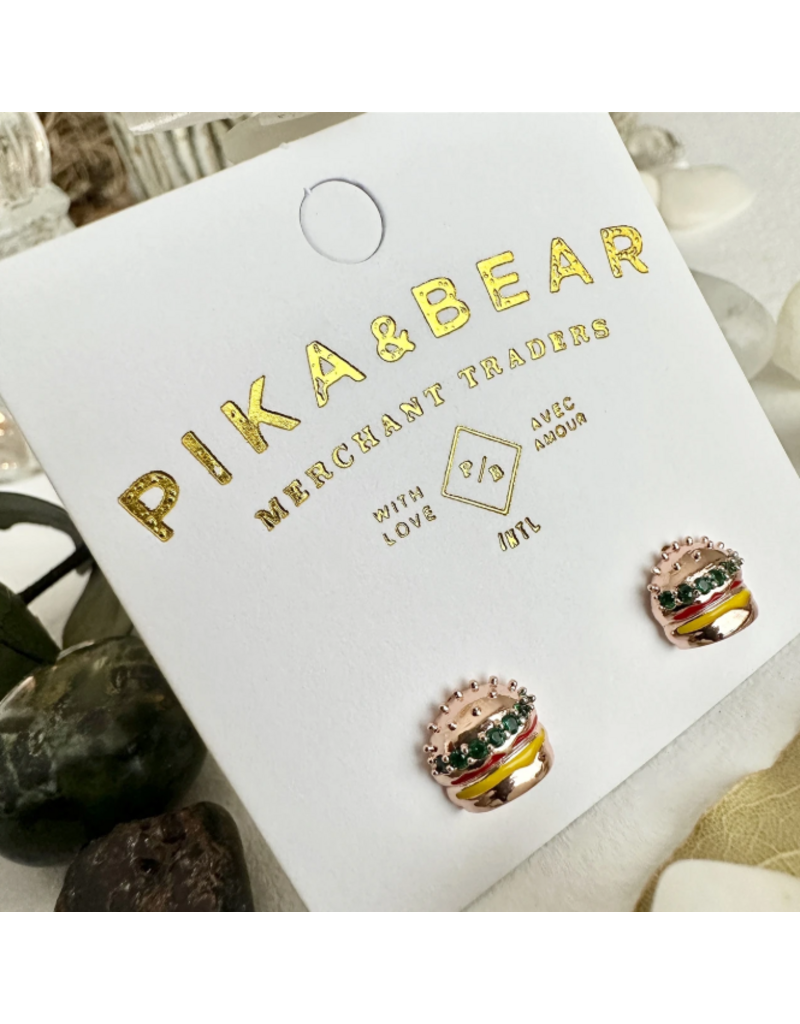 PIKA & BEAR ROYALE BURGER EARRINGS