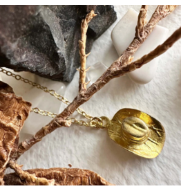 PIKA & BEAR WILD WILD WEST RAW BRASS CHARM NECKLACE
