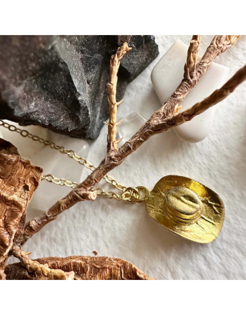PIKA & BEAR WILD WILD WEST RAW BRASS CHARM NECKLACE