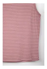 24COLOURS COTTON STRIPED TANK - ROSE