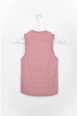 24COLOURS COTTON STRIPED TANK - ROSE