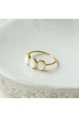 GLEE TRI ESSENCE RING - MOTHER OF PEARL - GOLD