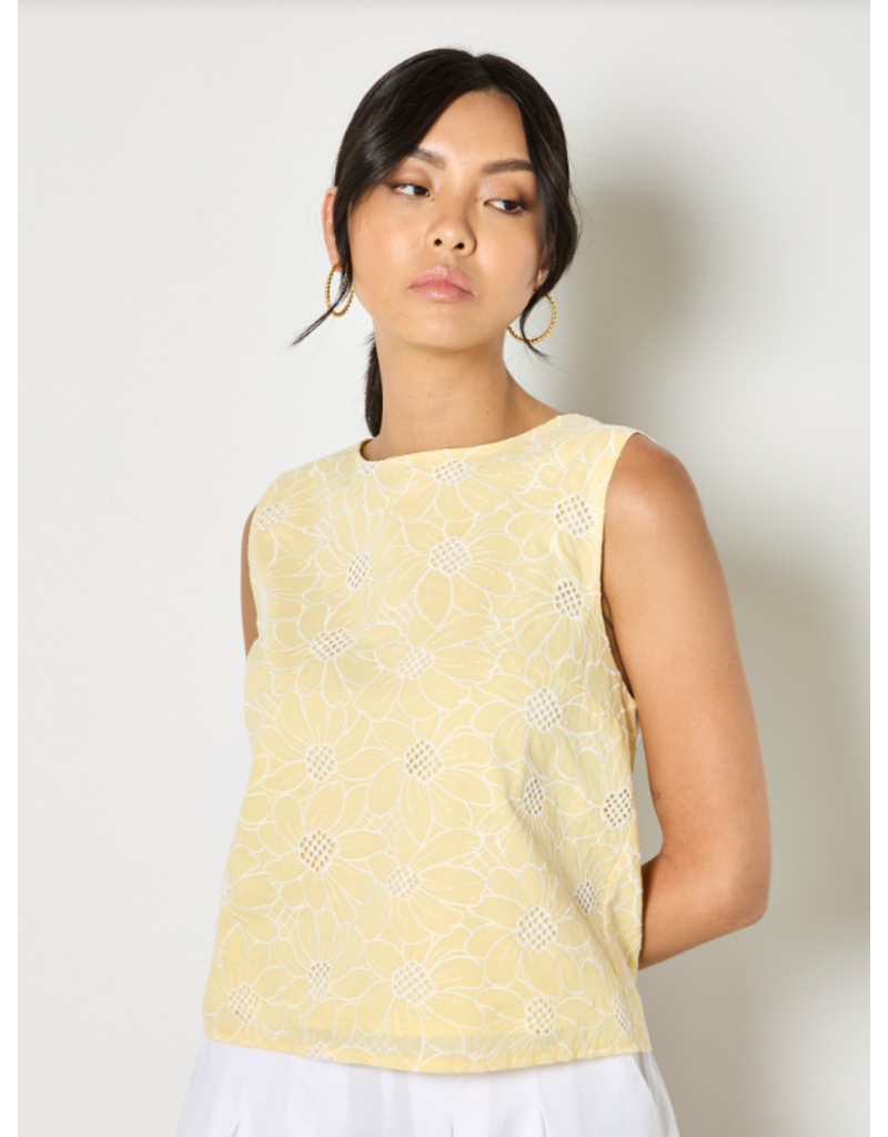 SUNFLOWER EMBROIDERED TOP