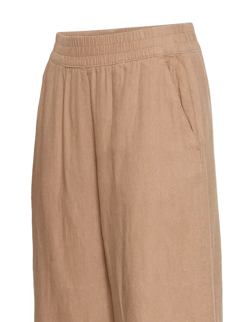 FALAKKA LINEN BLND - CROP PANTS BROWN