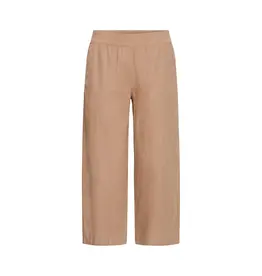 FALAKKA CROP PANTS BROWN - LINEN BLND