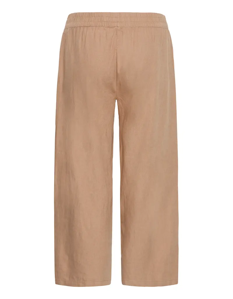 FALAKKA LINEN BLND - CROP PANTS BROWN