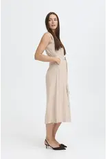 FALAKKA BUTTON DRESS - WOODSMOKE - LINEN BLND