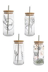 DIYXE GLASS JAR w/BAMBOO LID