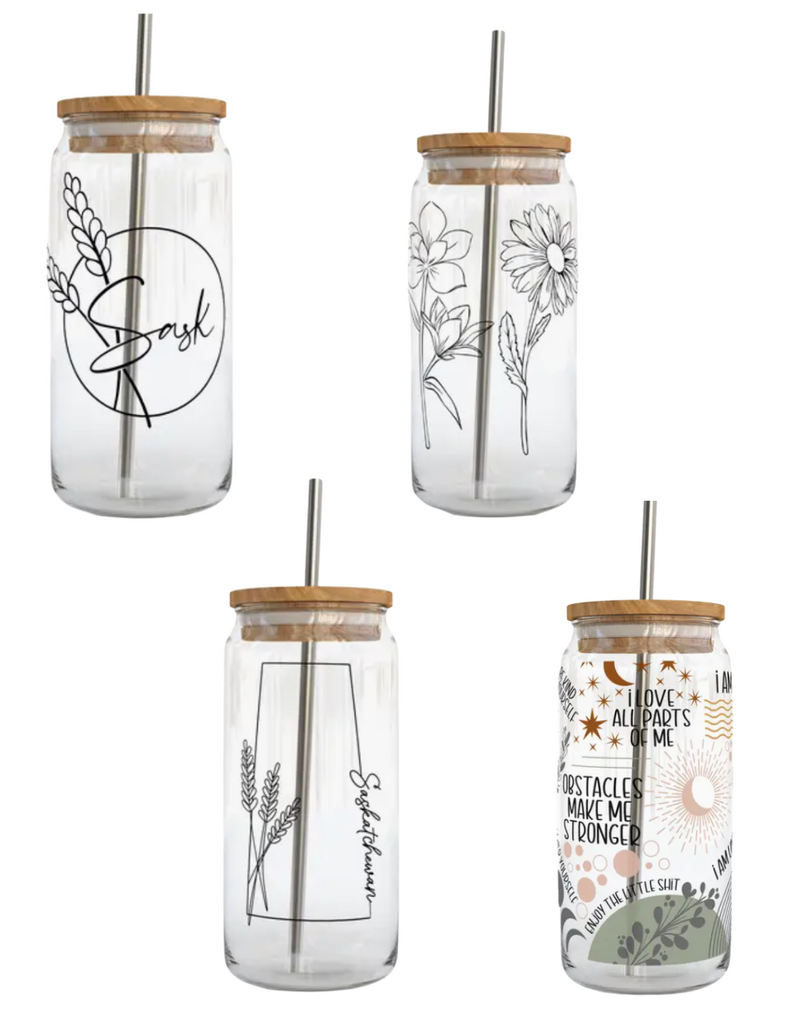DIYXE GLASS JAR w/BAMBOO LID