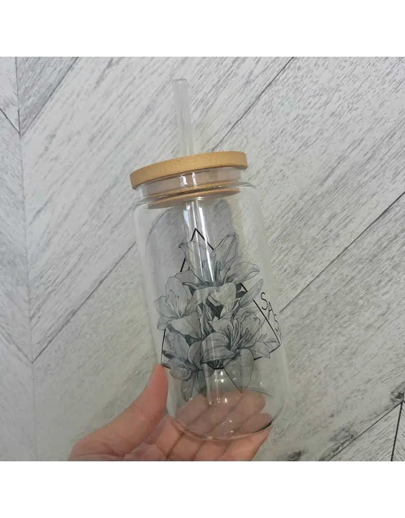 DIYXE GLASS JAR w/BAMBOO LID