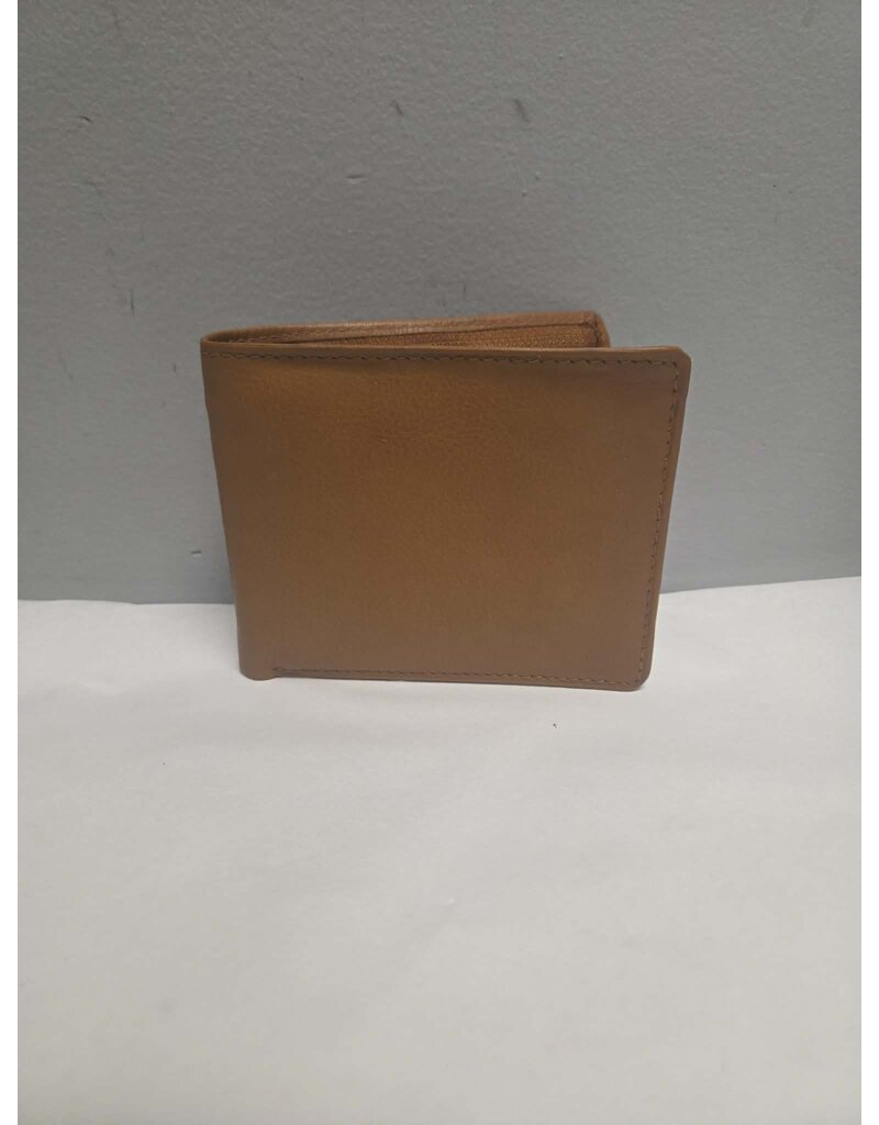 MENS RFID ZIP DIVIDE SLIMFOLD - TAN - 1007-3