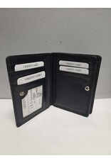 LEATHER CROCO EMBOSS WALLET - BLACK - 12249-1