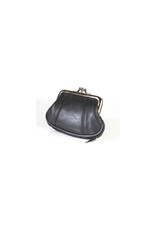 DOUBLE FRAME CHANGE PURSE - BLACK - 6212-7