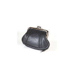 DOUBLE FRAME CHANGE PURSE - BLACK - 6212-7